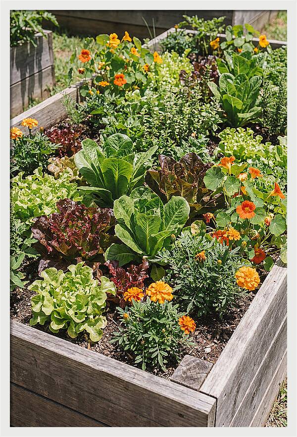 Vibrant Raised Bed Garden