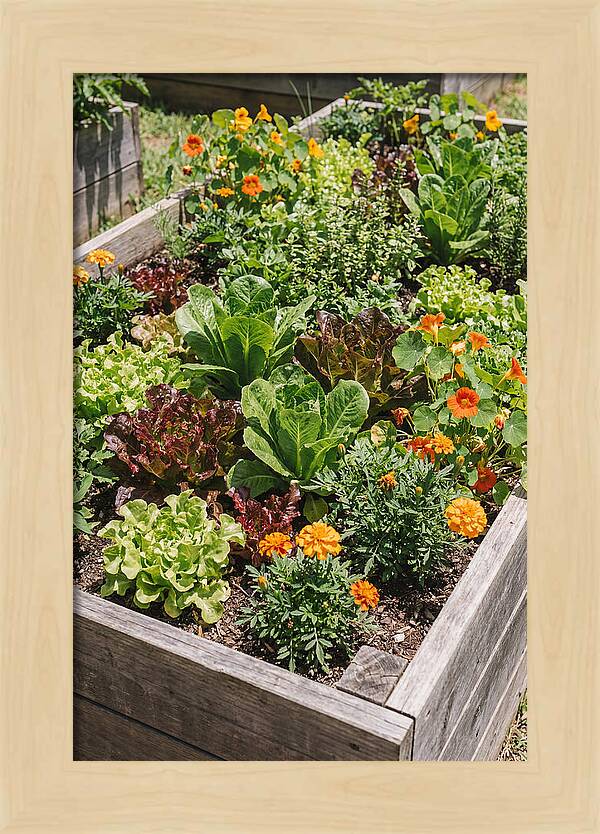 Vibrant Raised Bed Garden
