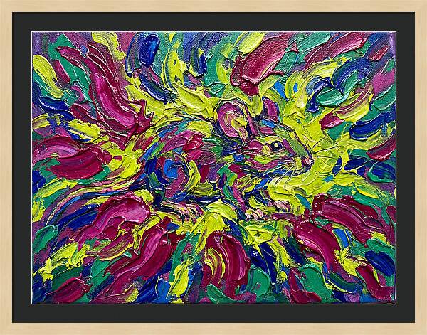 Vibrant Rat In Expressionist Style
