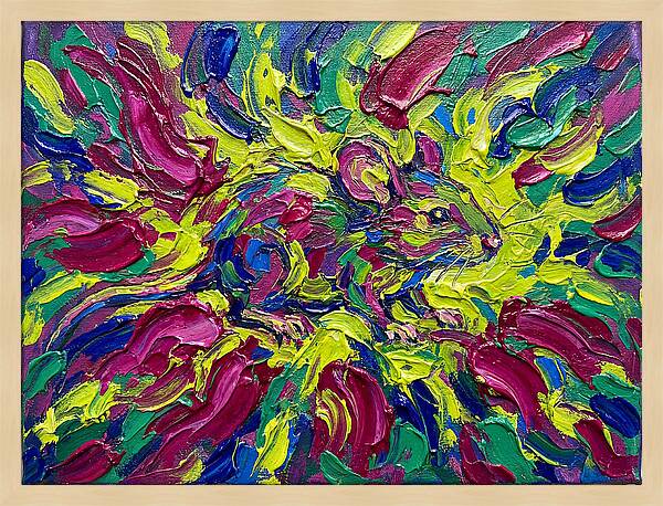 Vibrant Rat In Expressionist Style