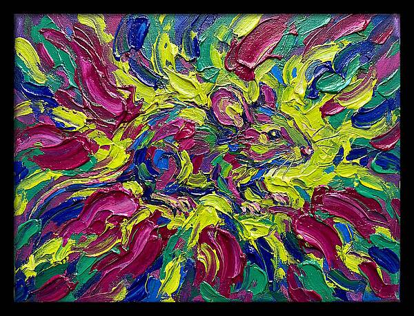 Vibrant Rat In Expressionist Style