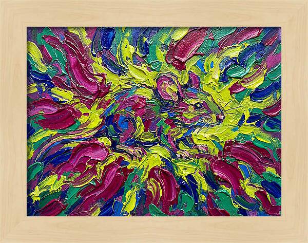 Vibrant Rat In Expressionist Style
