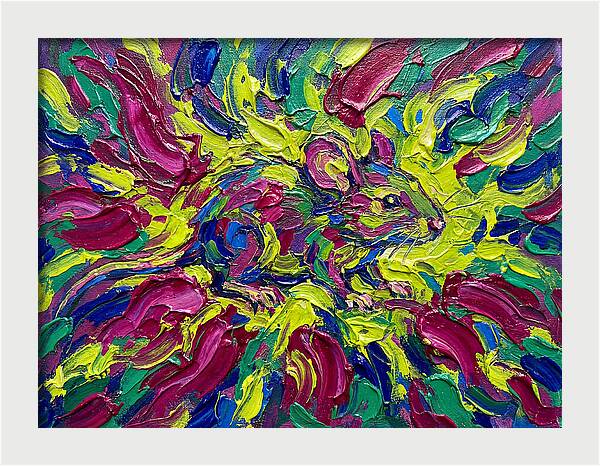 Vibrant Rat In Expressionist Style