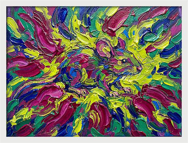 Vibrant Rat In Expressionist Style