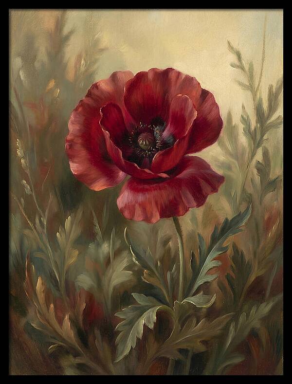 Vibrant Red Poppy Blossom