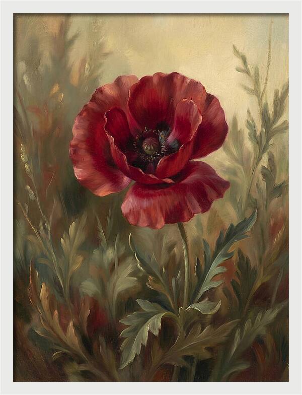 Vibrant Red Poppy Blossom