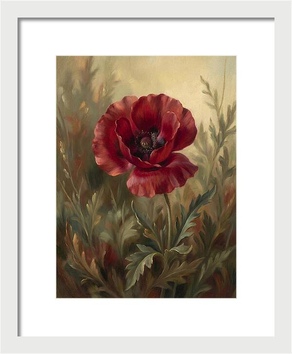 Vibrant Red Poppy Blossom