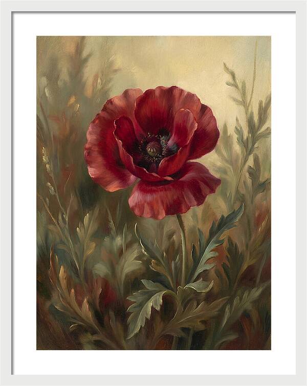 Vibrant Red Poppy Blossom