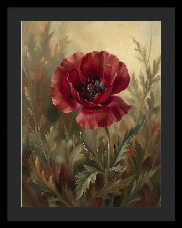 Vibrant Red Poppy Blossom
