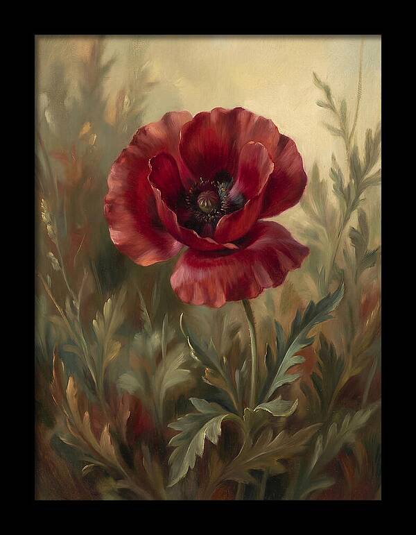 Vibrant Red Poppy Blossom