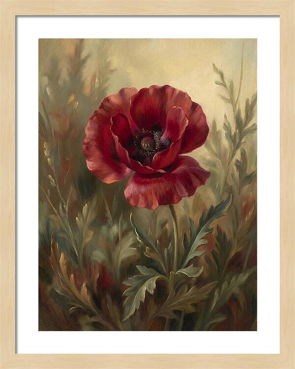 Vibrant Red Poppy Blossom