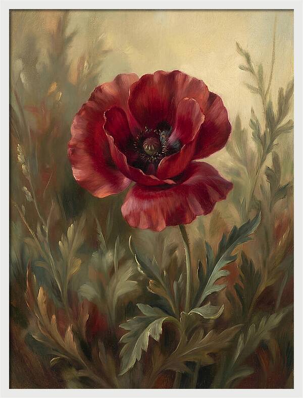 Vibrant Red Poppy Blossom