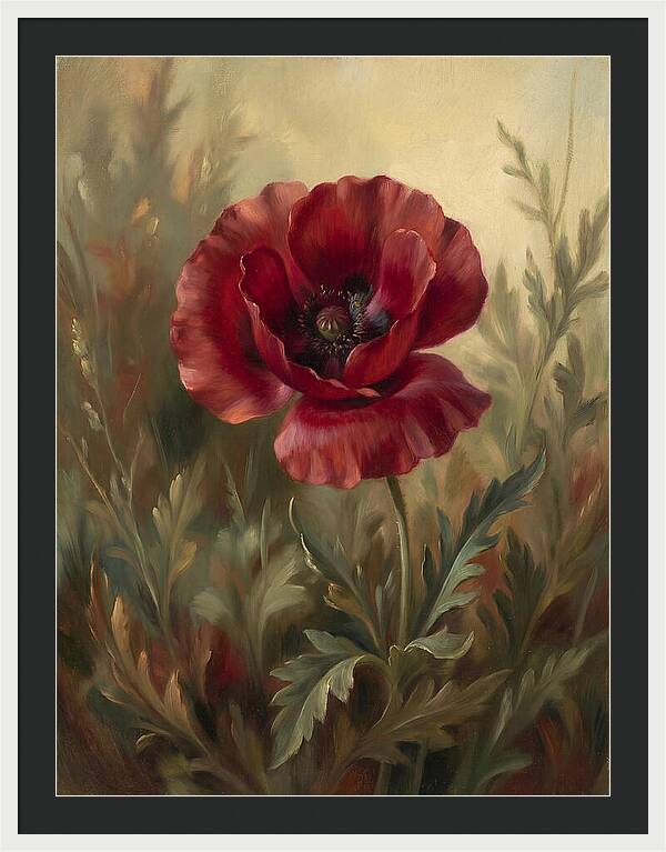 Vibrant Red Poppy Blossom