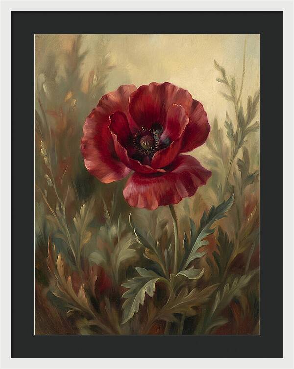 Vibrant Red Poppy Blossom