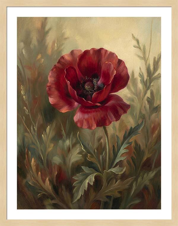Vibrant Red Poppy Blossom
