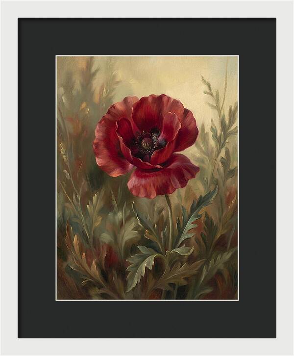 Vibrant Red Poppy Blossom