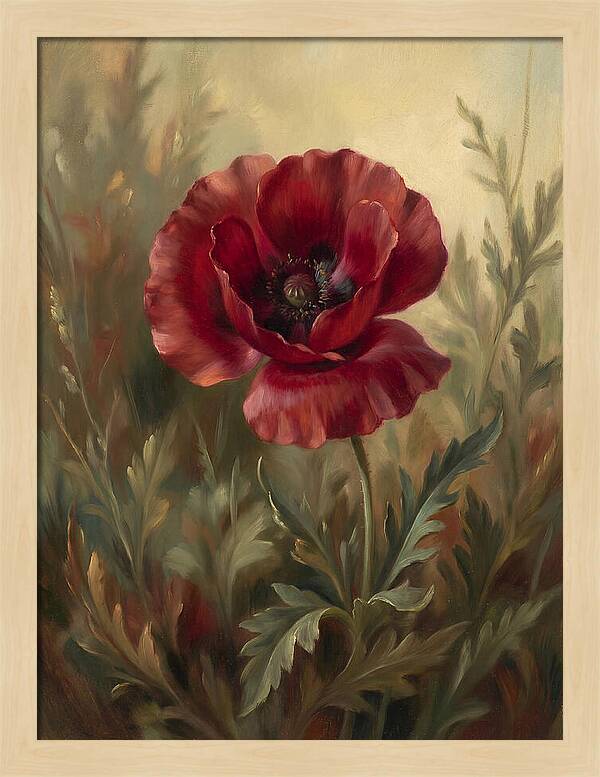 Vibrant Red Poppy Blossom