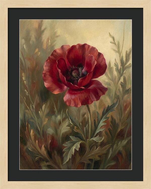 Vibrant Red Poppy Blossom