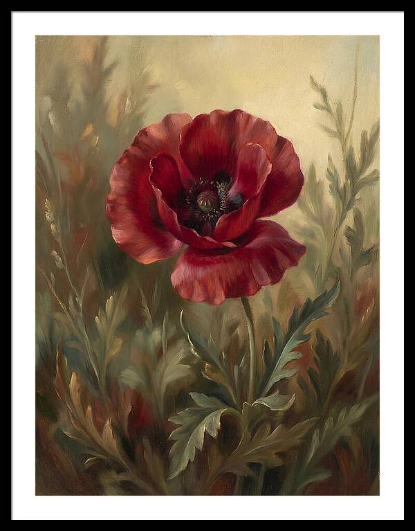 Vibrant Red Poppy Blossom