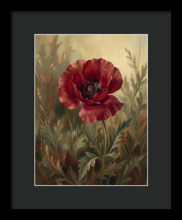 Vibrant Red Poppy Blossom