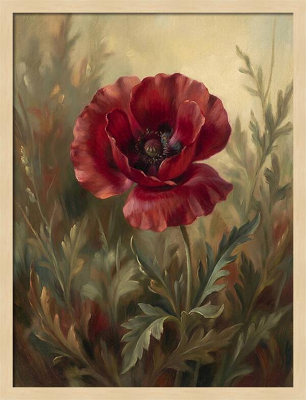 Vibrant Red Poppy Blossom