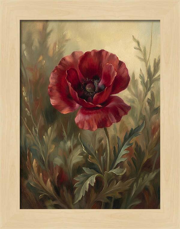 Vibrant Red Poppy Blossom