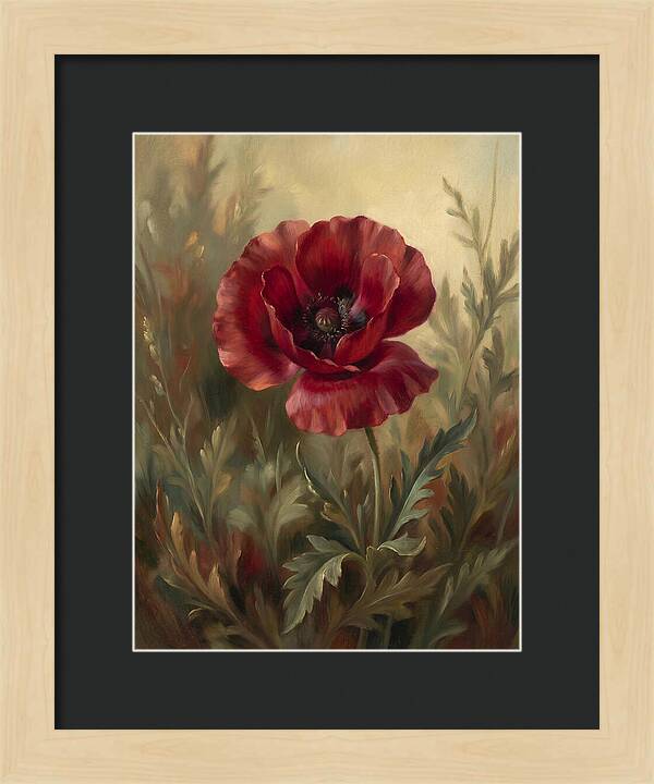 Vibrant Red Poppy Blossom