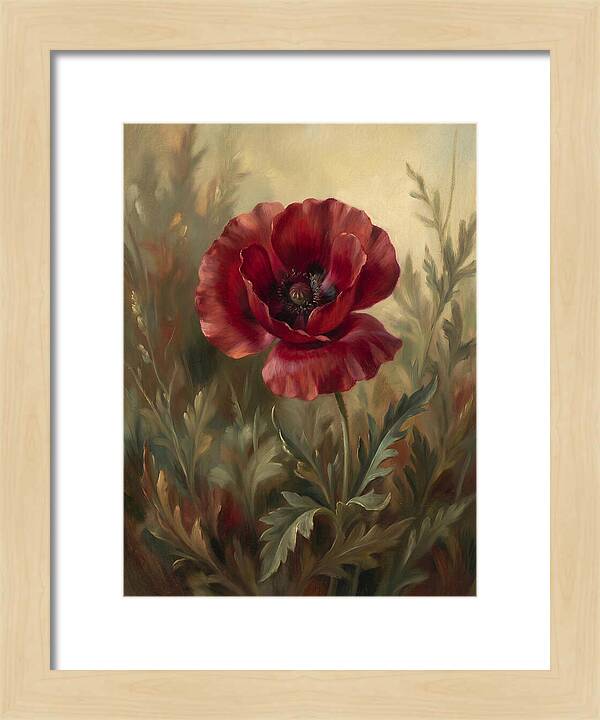 Vibrant Red Poppy Blossom