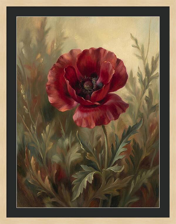 Vibrant Red Poppy Blossom