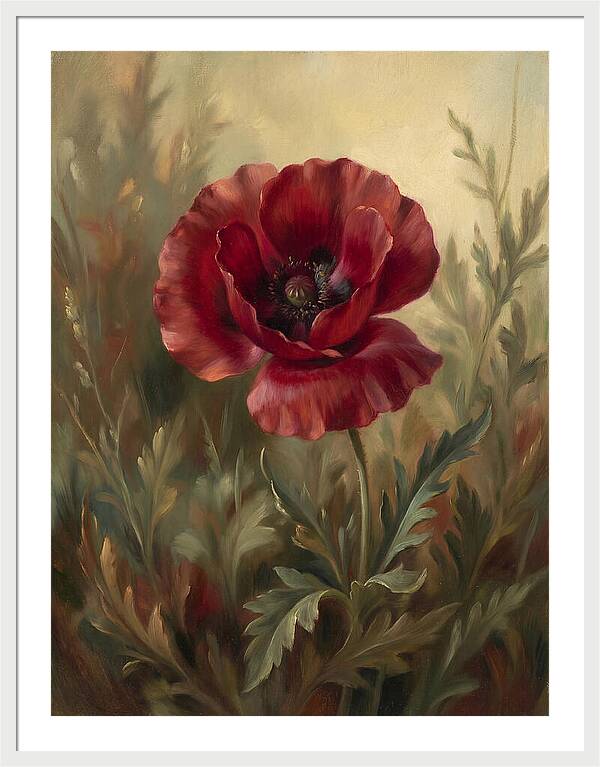 Vibrant Red Poppy Blossom