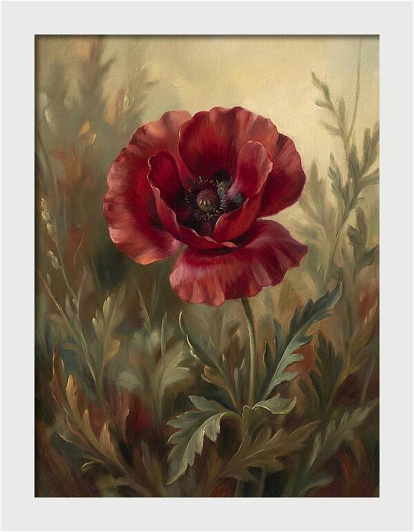 Vibrant Red Poppy Blossom