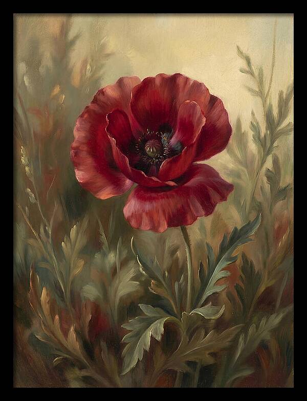 Vibrant Red Poppy Blossom