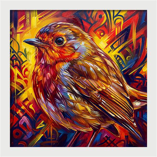 Vibrant Robin Portrait