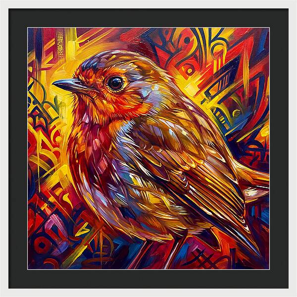 Vibrant Robin Portrait
