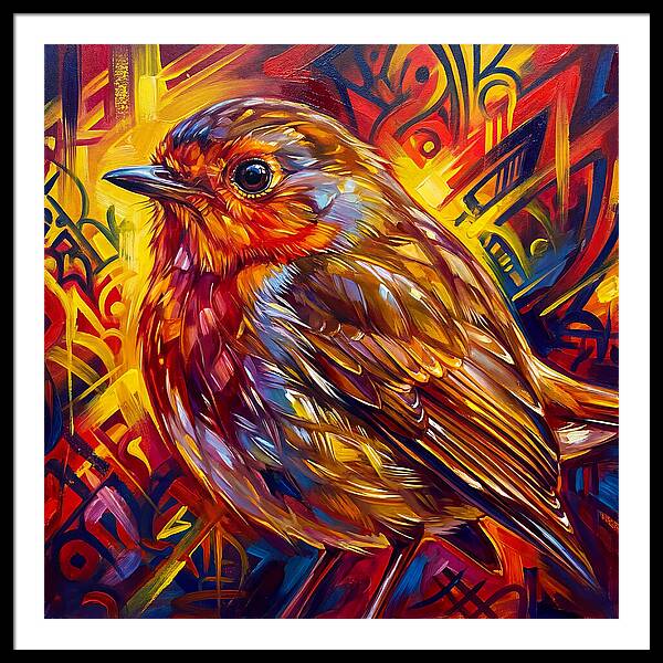 Vibrant Robin Portrait