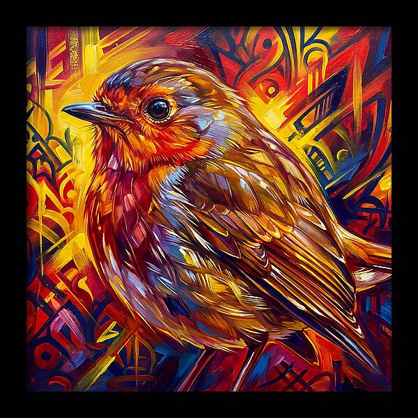 Vibrant Robin Portrait