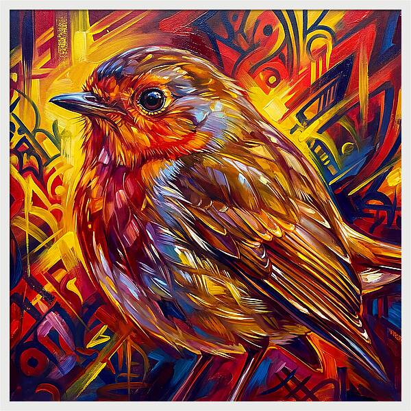 Vibrant Robin Portrait