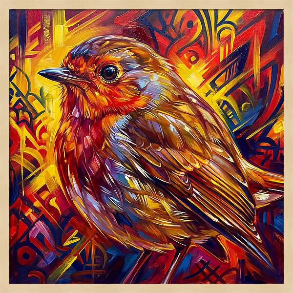 Vibrant Robin Portrait