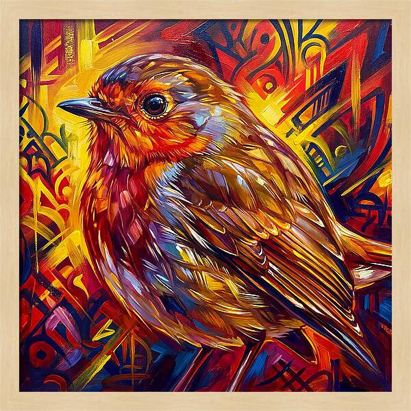 Vibrant Robin Portrait
