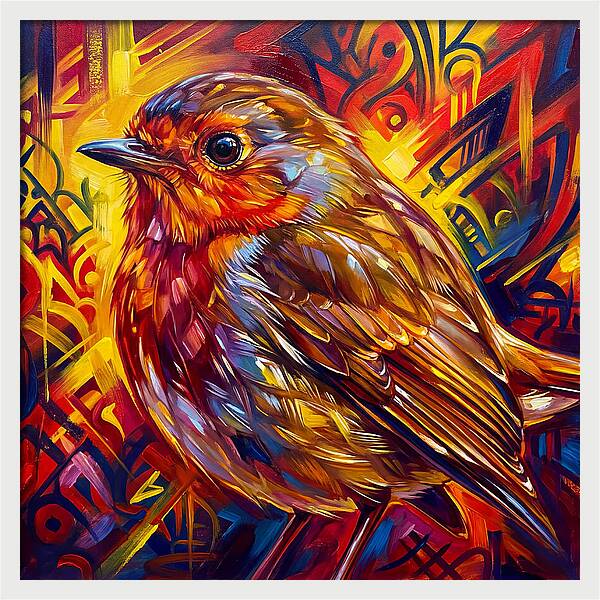 Vibrant Robin Portrait