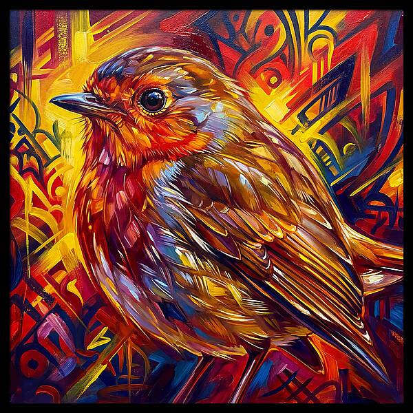 Vibrant Robin Portrait