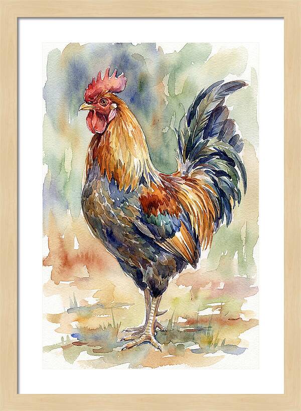 Vibrant Rooster Portrait