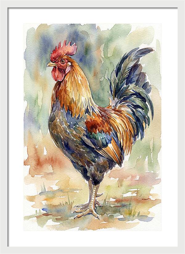 Vibrant Rooster Portrait