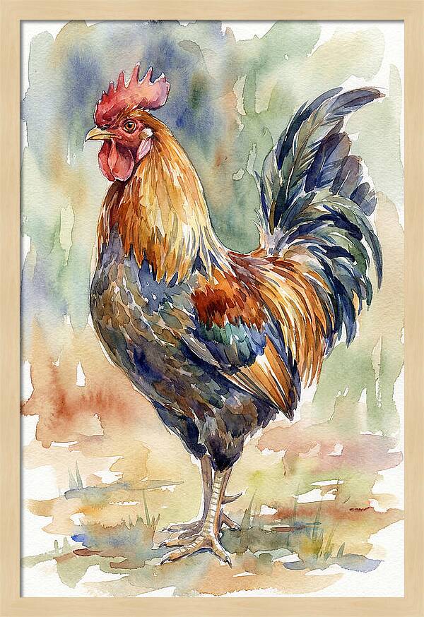 Vibrant Rooster Portrait