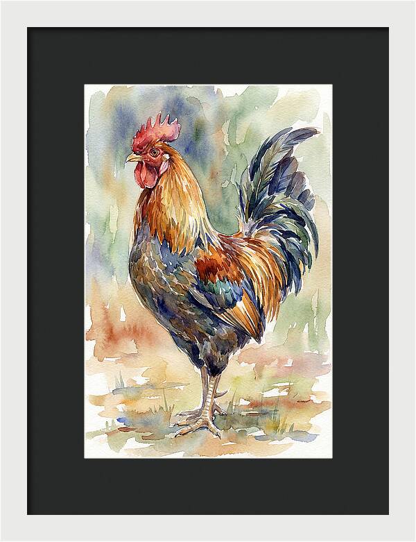 Vibrant Rooster Portrait