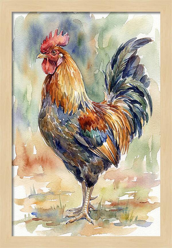 Vibrant Rooster Portrait
