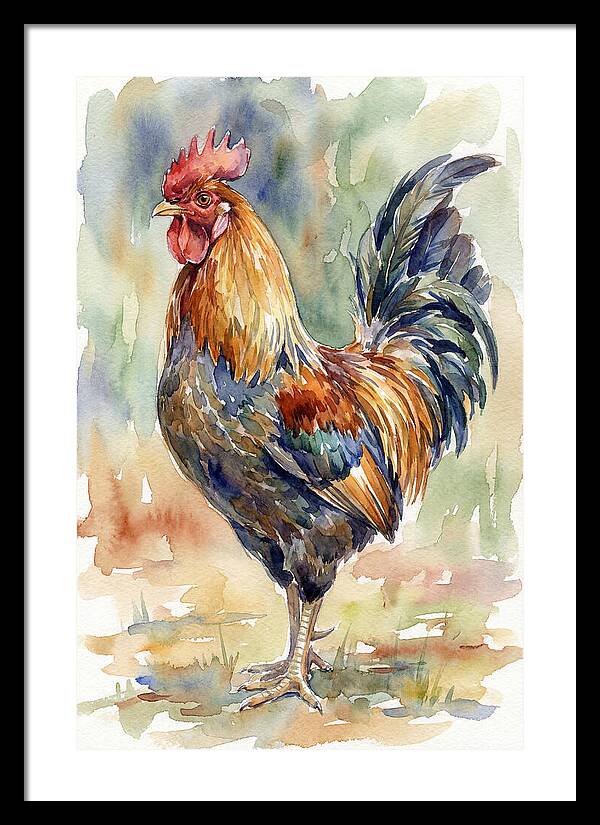 Vibrant Rooster Portrait