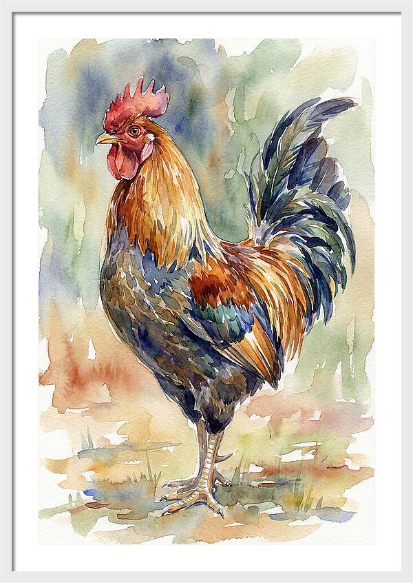 Vibrant Rooster Portrait