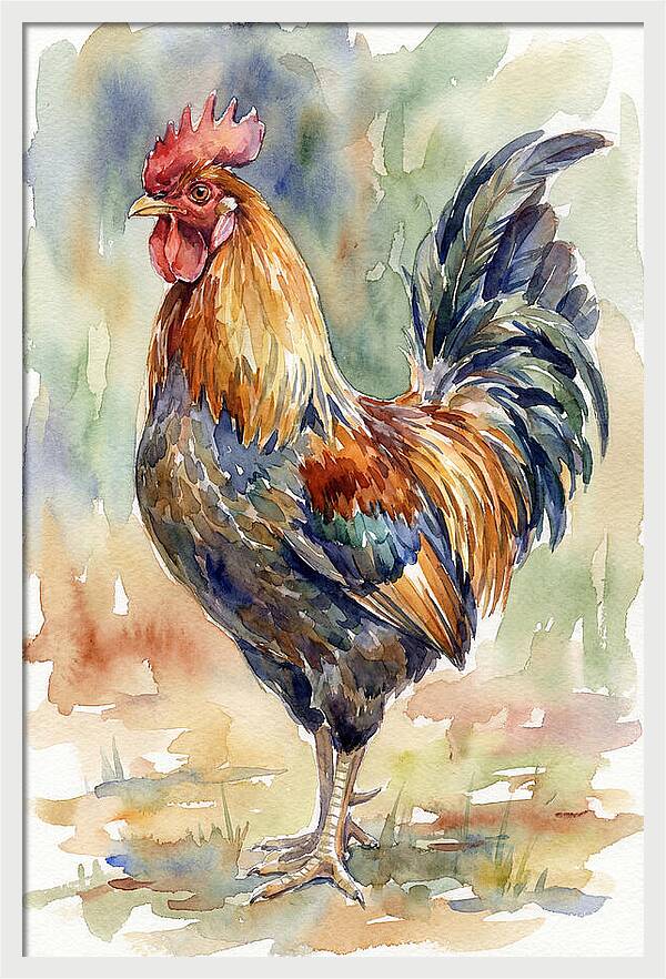 Vibrant Rooster Portrait