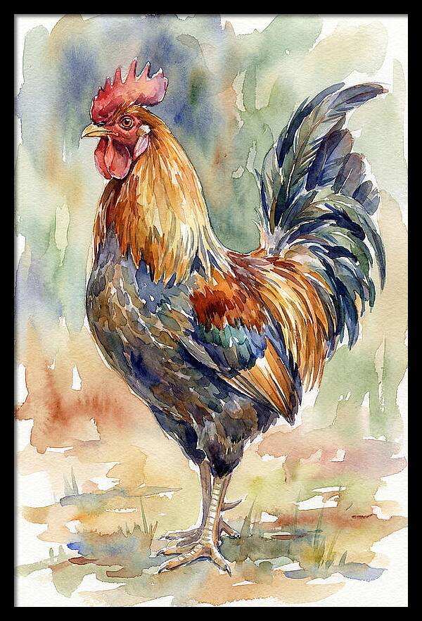 Vibrant Rooster Portrait